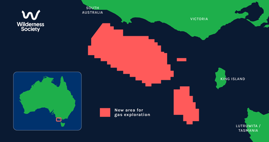 Image of the map of where the area has been released for oil and gas exploration